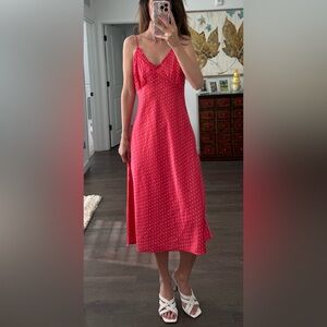 Japna Red Polka Dot Maxi Dress